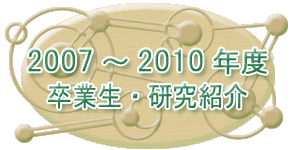 2007〜2010年度
卒業生・研究紹介